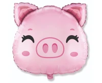 Foil balloon 24" FX - Pig,  unpacked (flat)